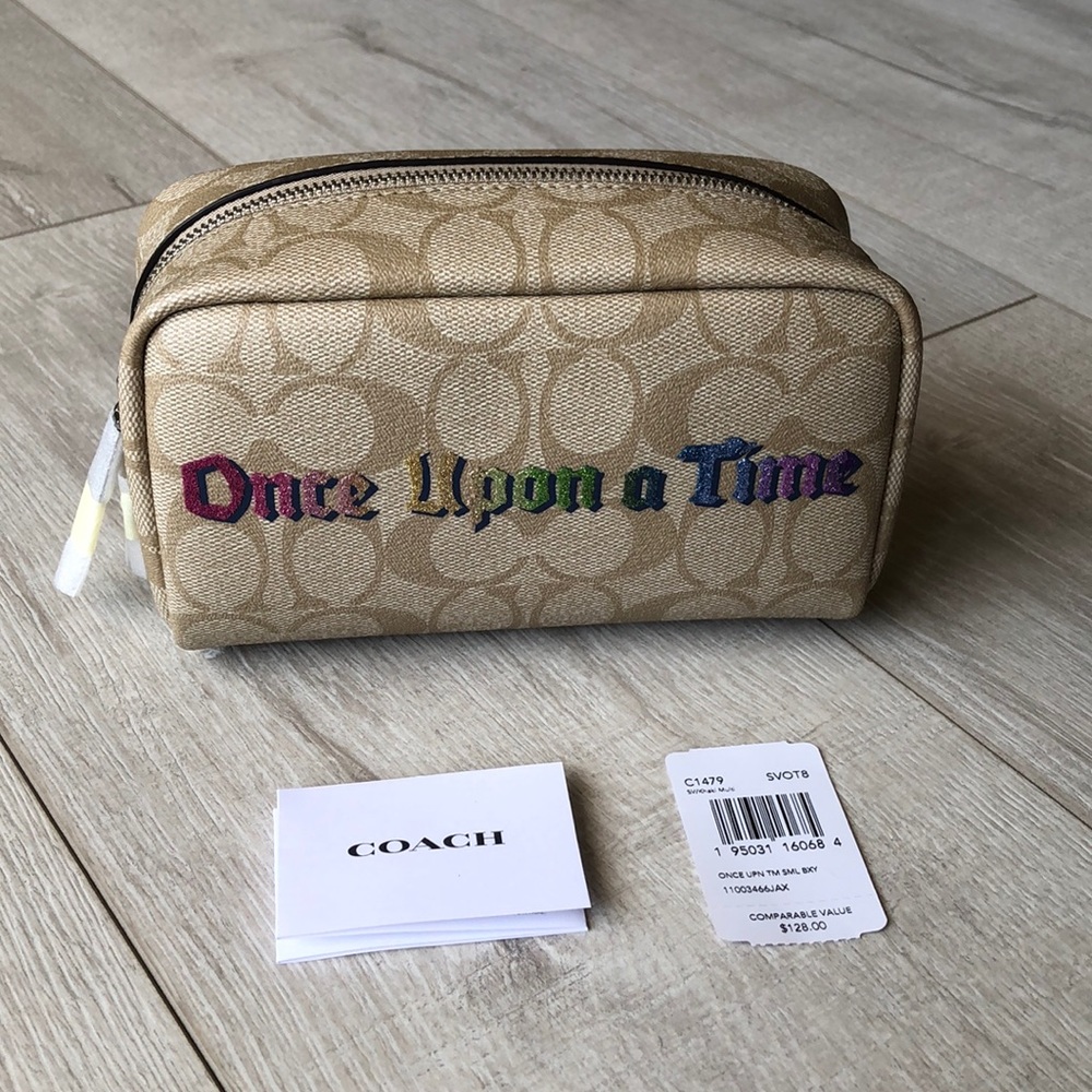 NWT Disney X Coach Once Upon A Time Cosmetic Case